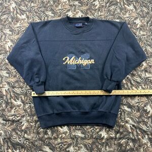 90s Michigan Blue Crewneck Sweater Casual Cotton Blend